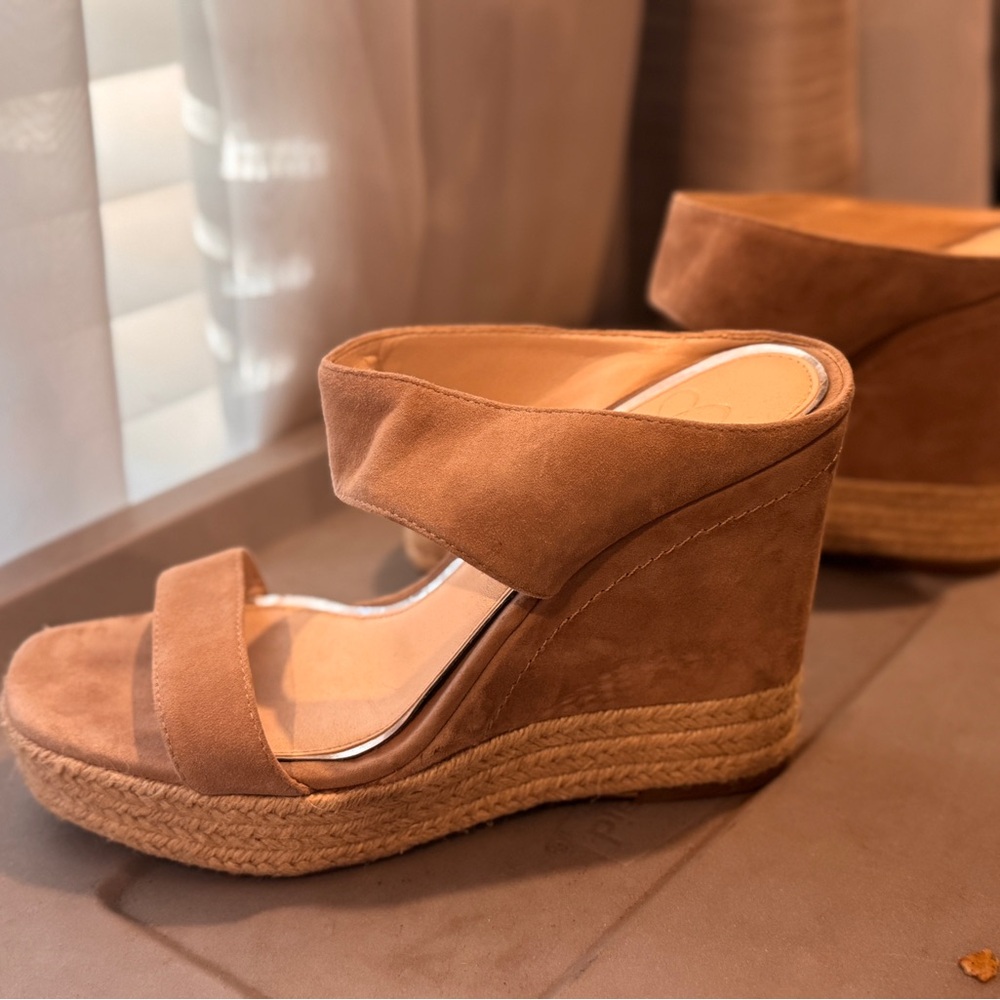 Jessica Simpson Tan Wedge Sandals